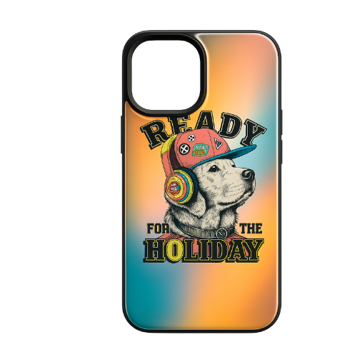 iPhone 3D fluorescent color changing case with animal print.