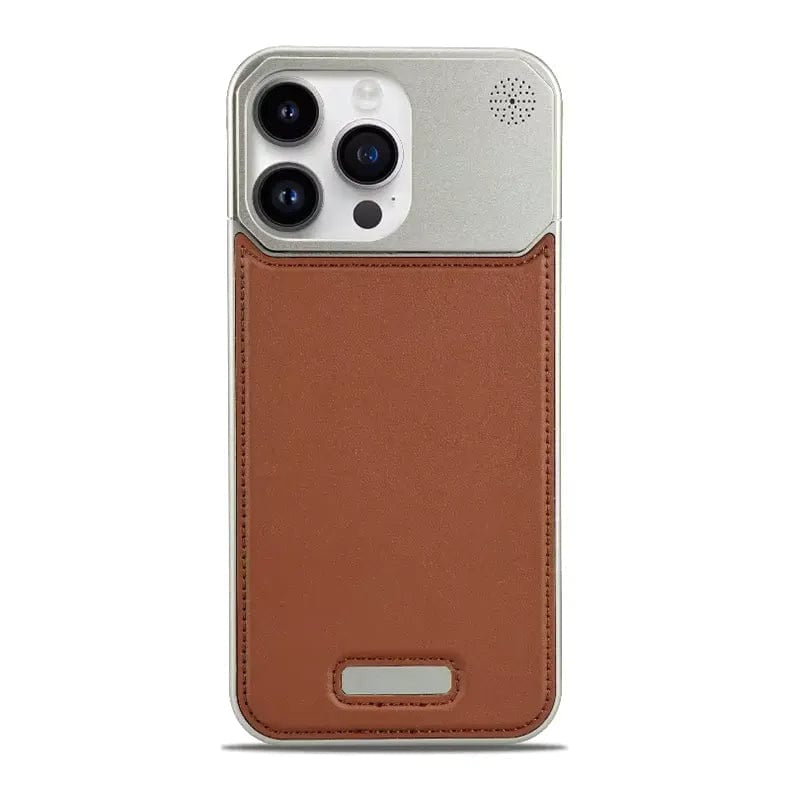 Leather Frameless Heat Dissipation Phone Back Case for Samsung Galaxy S25Ultra | Brown