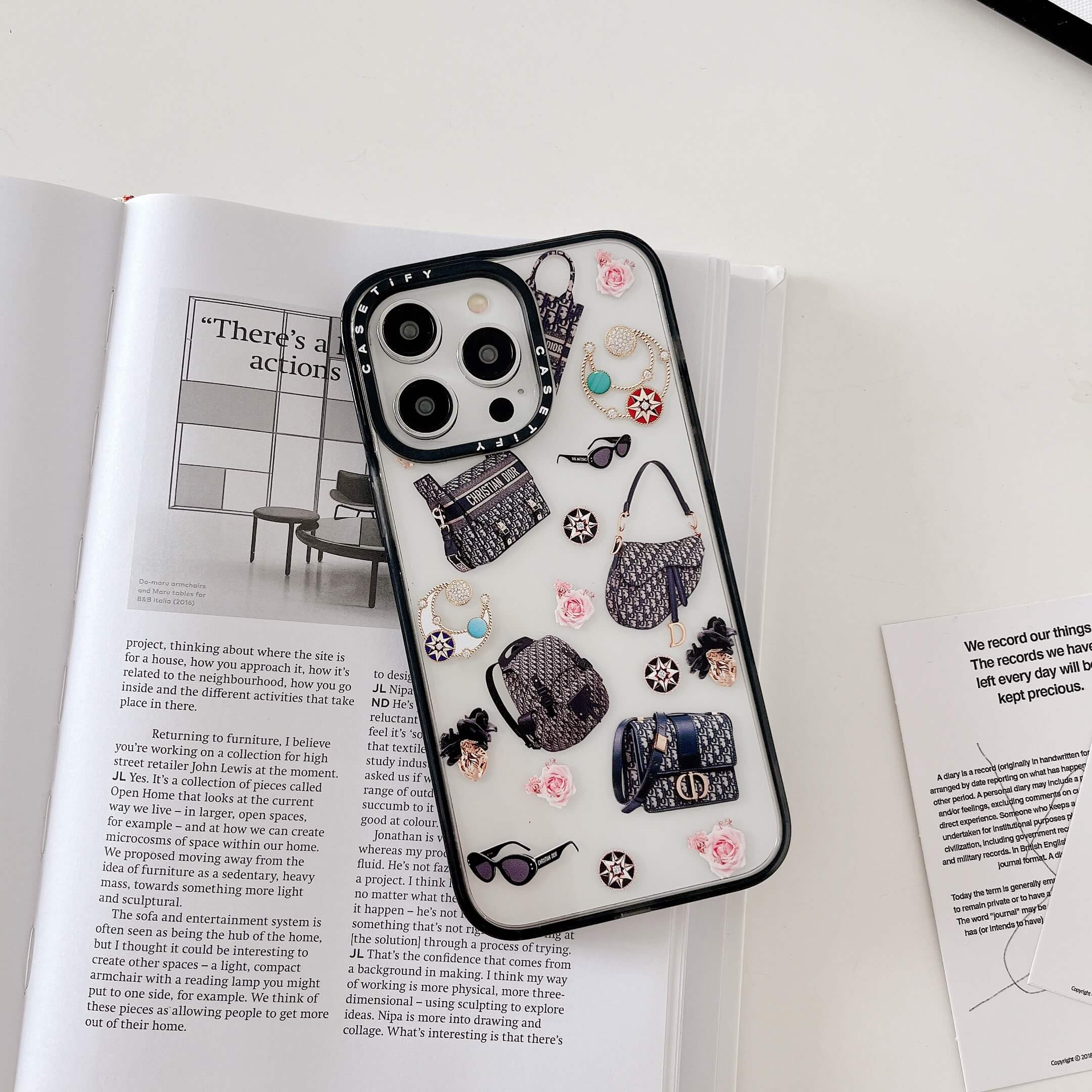 Luxury Branded Bags Design Transparent Case for iPhone 14 Pro Max