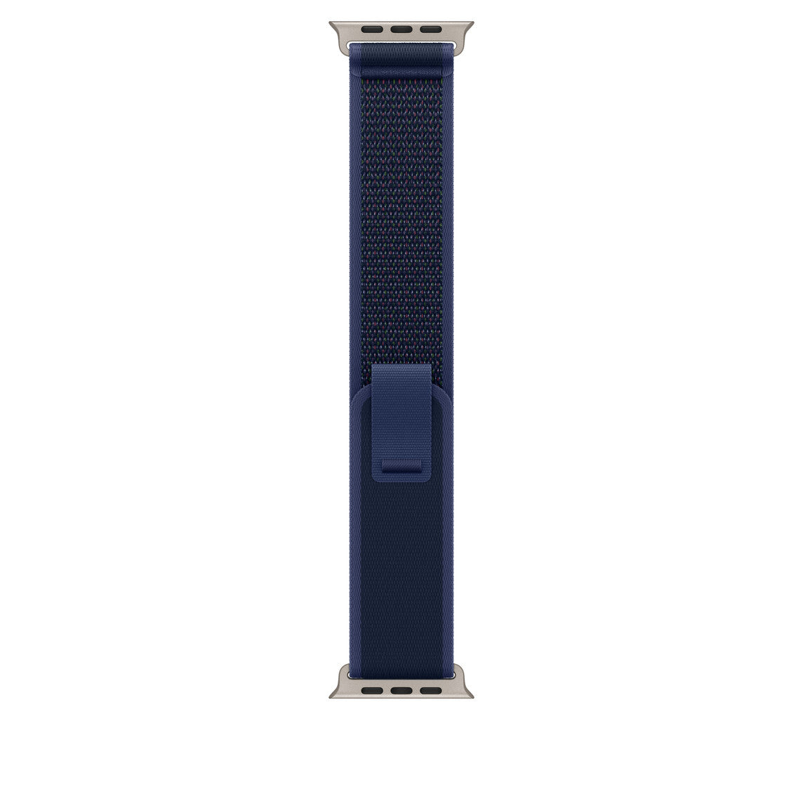 Navy Blue Trail Loop for iWatch 44/45/46mm & 49mmUltra with Silver Metal Connectors