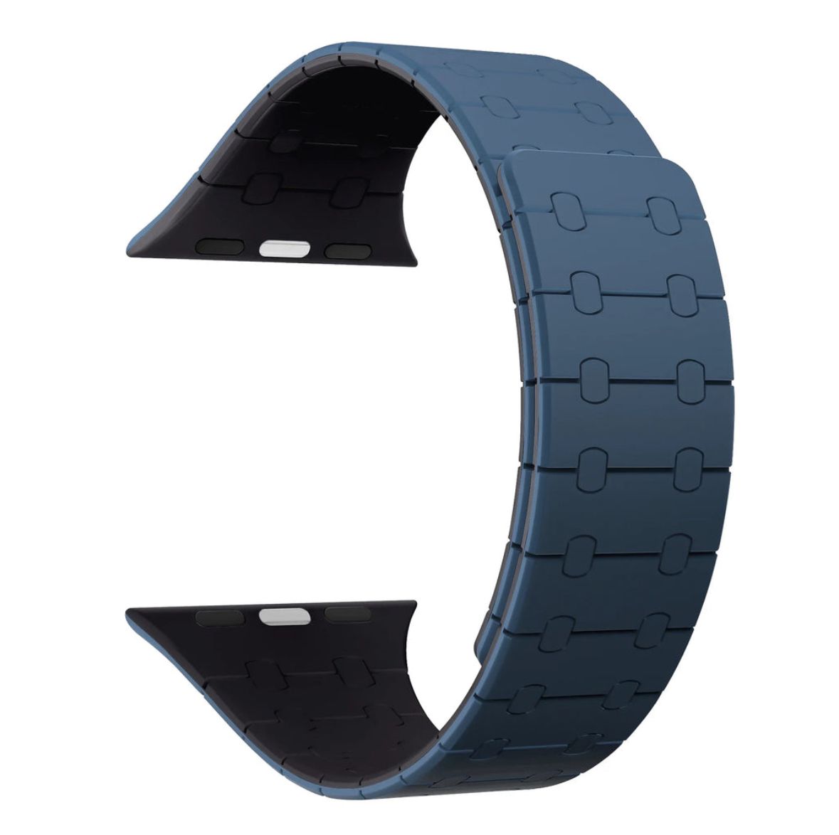 Silicon Magnetic Strap for Apple Watch 42/44/45 & 49mm (Ultra & Ultra 2) (Blue/Black)