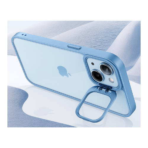 iPhone 15 Pro Max Light Blue Kickstand Case