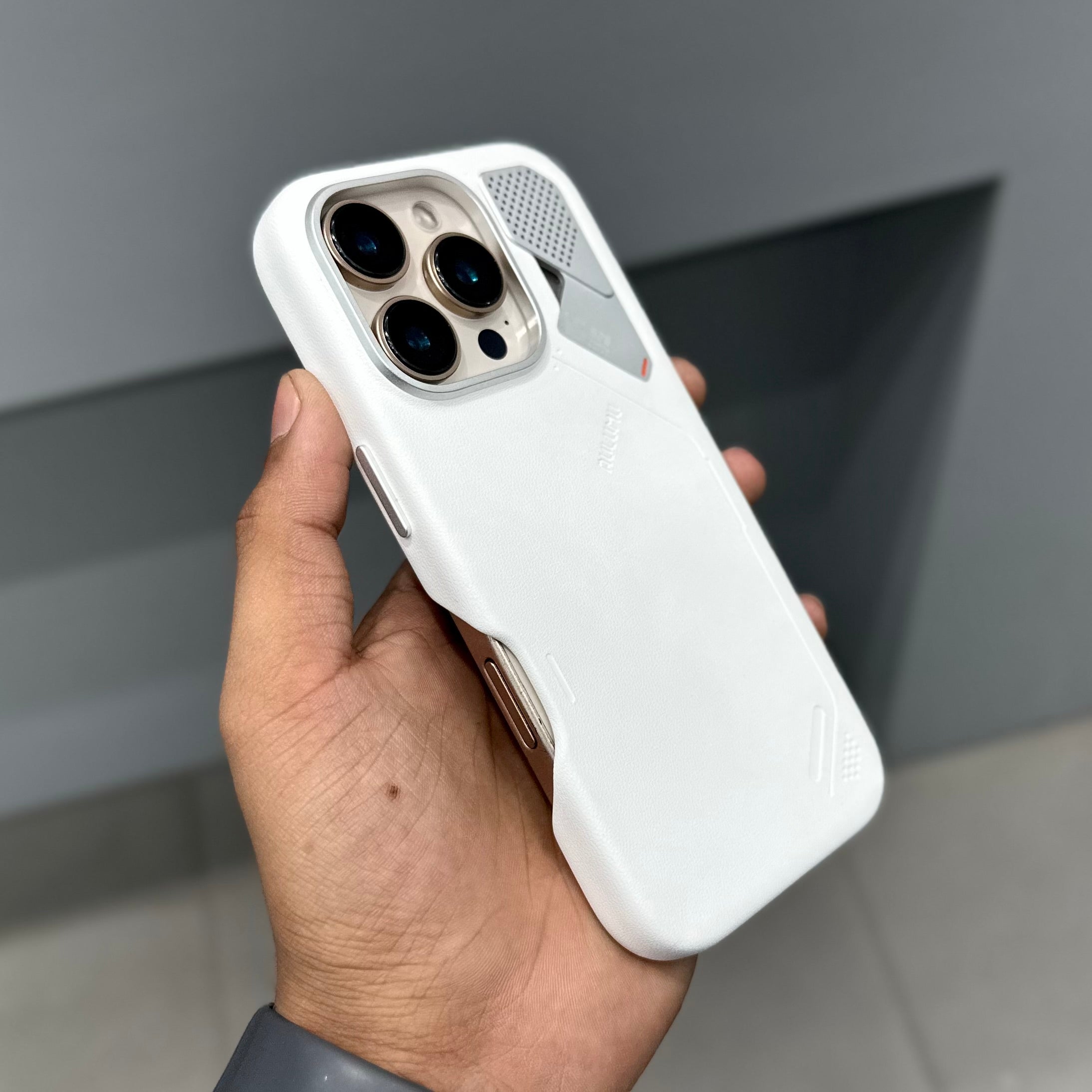 AULUMU VEGAN LEATHER CASE - WHITE ( No. 2640 ) Mobile Case by CoverMeUp - Style 2