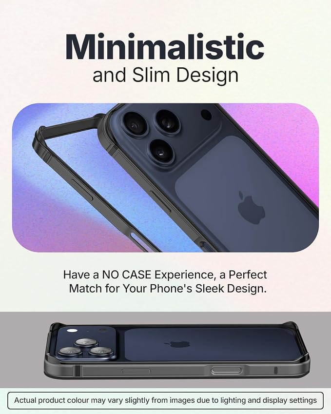 Metallic Bumper Case for iPhone 17/18 Pro & Pro Max - iPhone 17 Pro Max / 18 Pro Max - Black