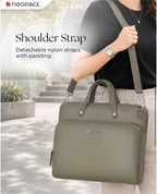 Evoque Slim Laptop Bag Fits Up To 13 To 14.2 Inch Macbooks & Laptops (Olive)