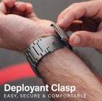 Titanium Apple Watch Metal Chain for 44/45/46mm &49mm (Ultra) (Natural Titanium) Mobile Case by CoverMeUp - Style 8