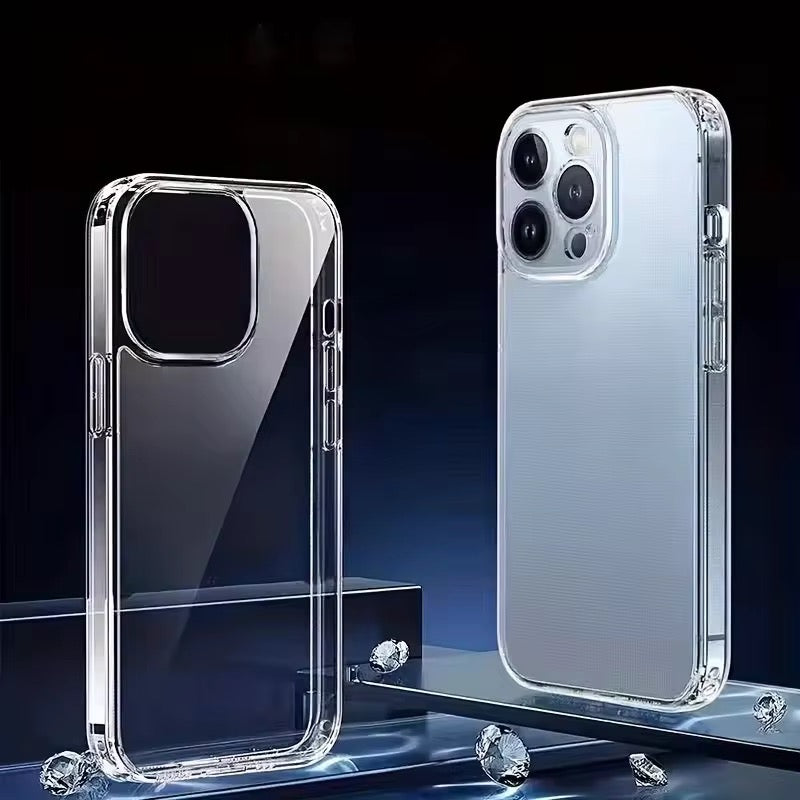 Protective Apple iPhone Back Cover - Clear Transparent Anti-Yellow Case for iPhone - Style 2