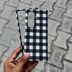 Luxo Grey White Check With Magsafe-Samsung ( No. 1888 ) Mobile Case by CoverMeUp