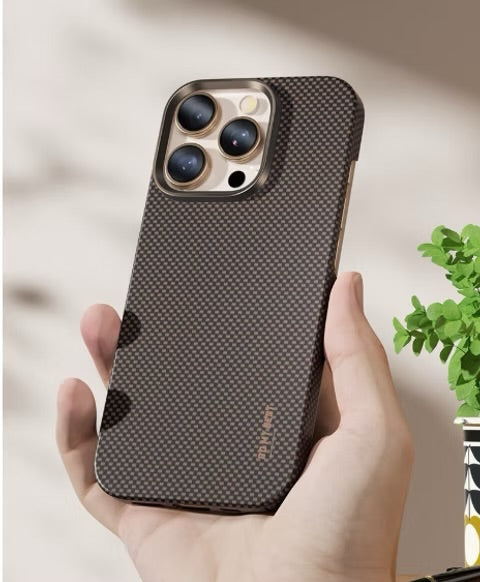 Protective Apple iPhone Back Cover - Premium Carbon Fiber MagSafe iPhone Case