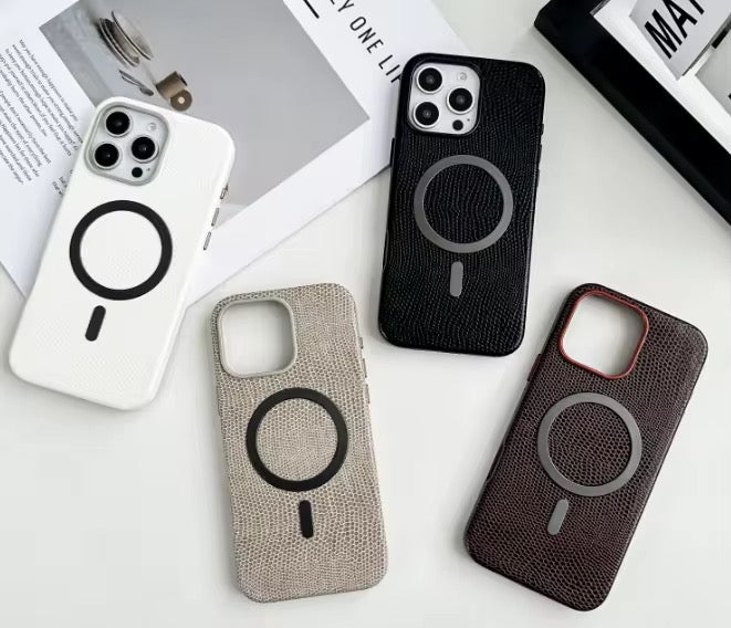 Protective Apple iPhone Back Cover - Serpente Leather MagSafe iPhone Case