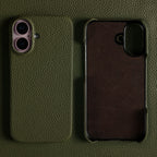 Luxury Real Leather Phone Case with MagSafe (Lychee Pattern) Mobile Case by CoverMeUp - Style 33