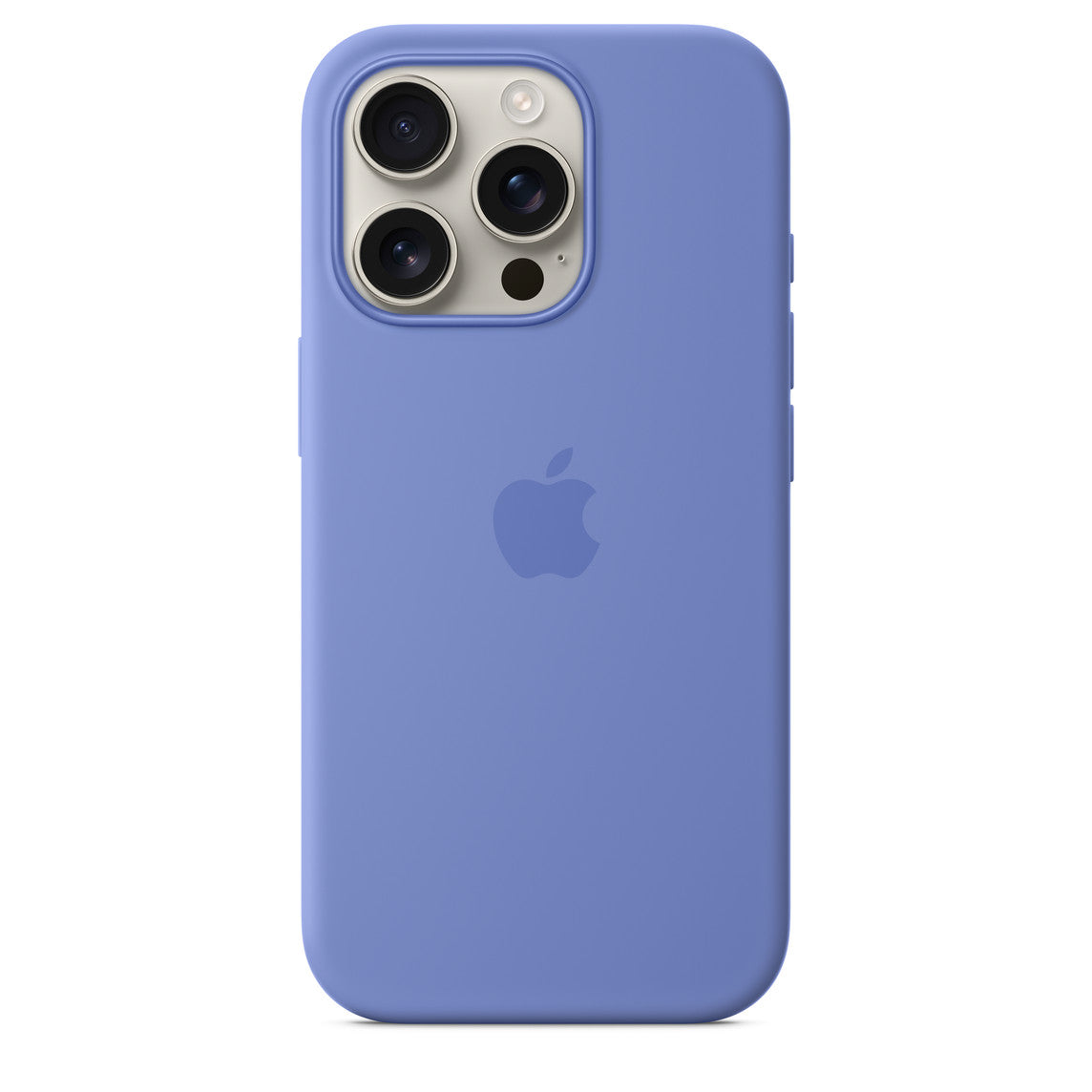 Protective Apple iPhone Back Cover - Logo Silicon Case for iPhone 16 Pro Max (Periwinkle) - Style 3