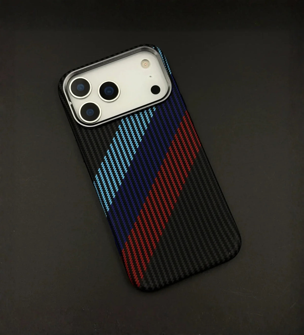 Luxo Carbon Racing Stripes Design Magsafe Case