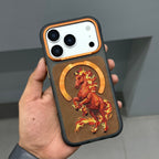 NIMMY HORSE MAGSAFE CASE - BLACK ORANGE ( No. 3538 )