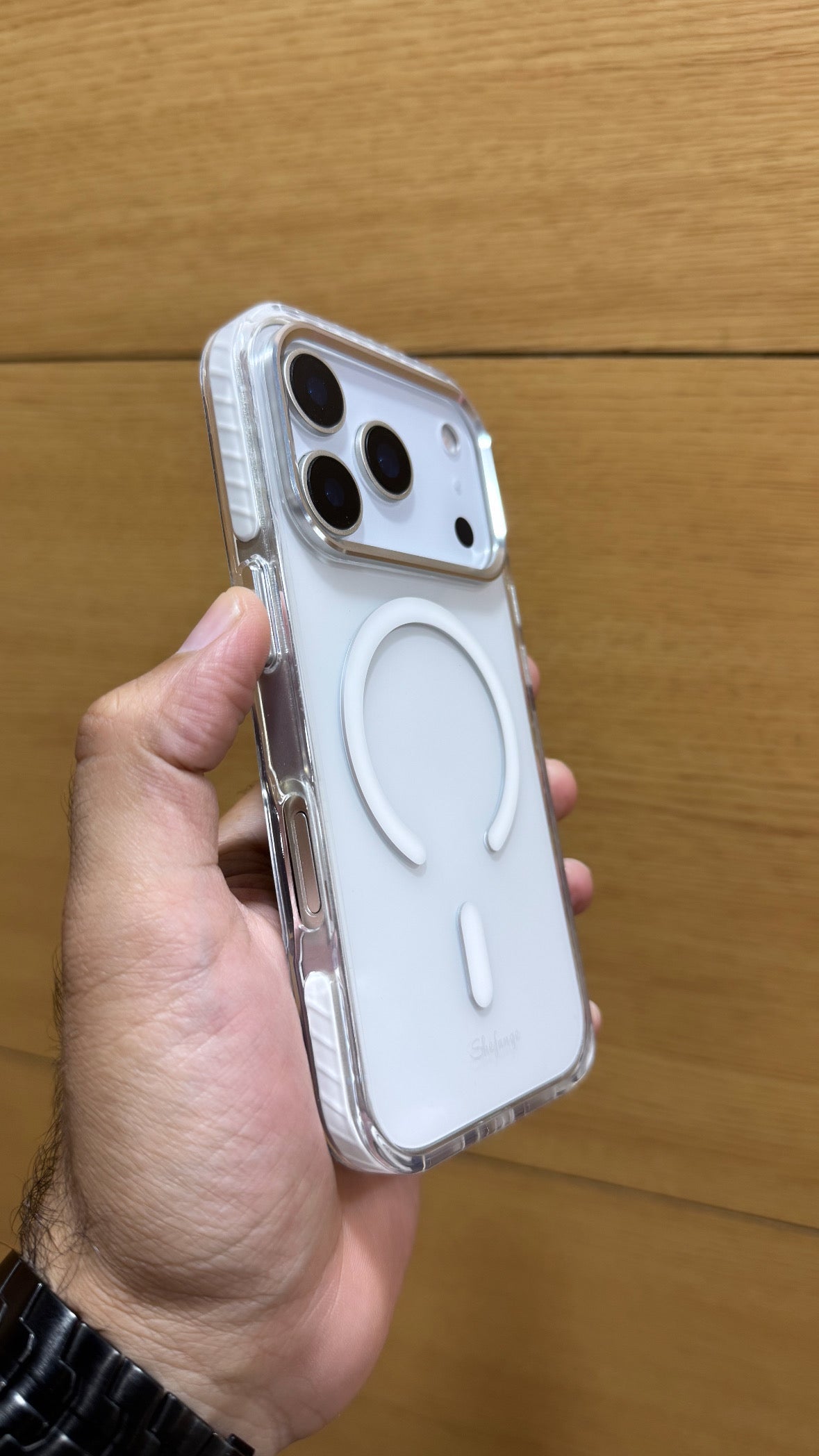 Protective Apple iPhone Back Cover - Premium Quality Tough Armour Drop Protection Transparent Case for iPhone 17 Pro Max (WHITE) - Style 2