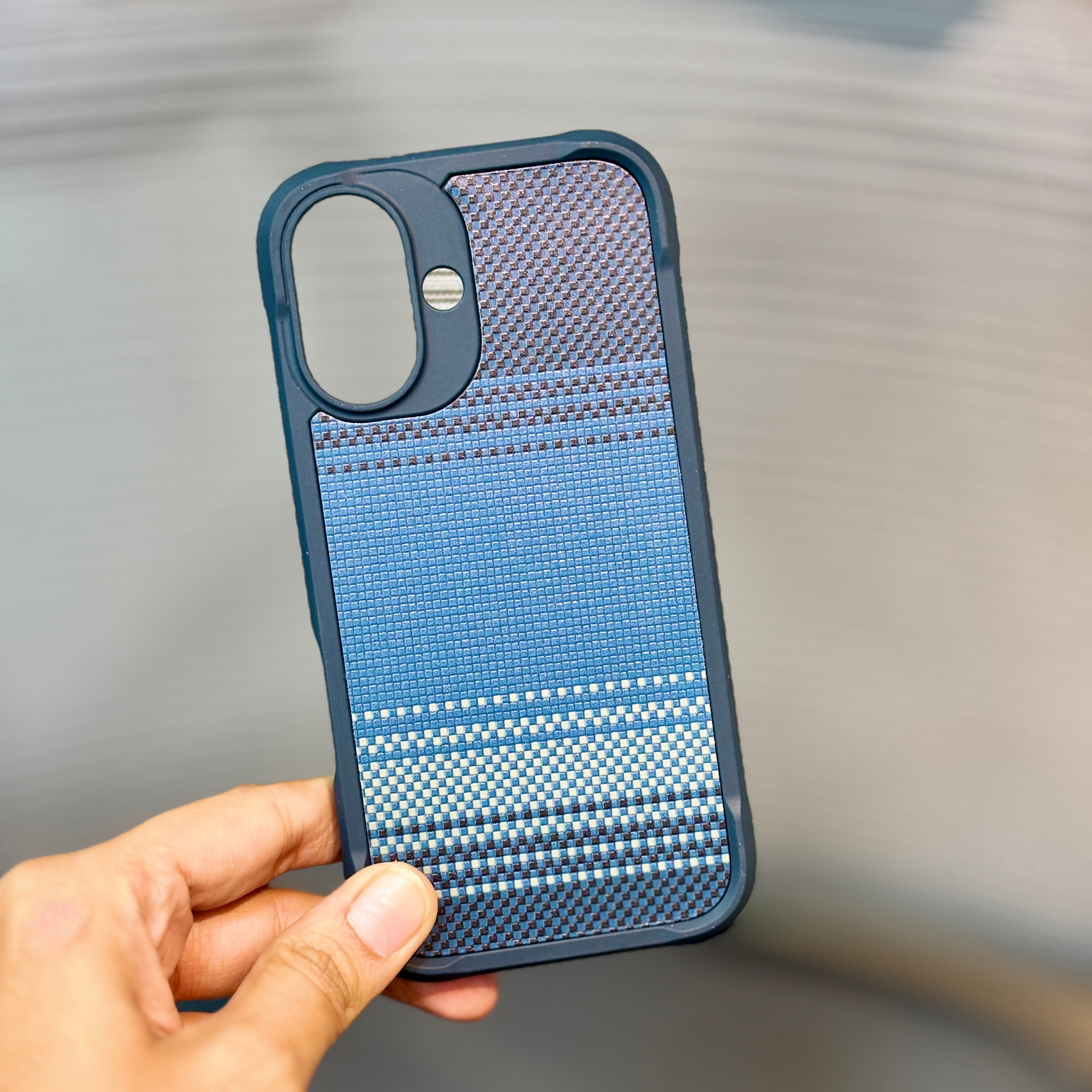 Protective Apple iPhone Back Cover - AeroBlue Carbon MagSafe iPhone 17 Series Case - Style 5