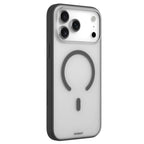 Protective Apple iPhone Back Cover - YOUNGKIT Clear Series Frosted Magsafe Shockproof TPU PC Phone Back Cover for iPhone 17 Pro - Dark Grey - Style 3