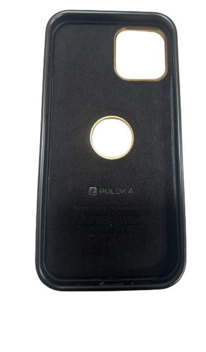 PULOKA SOLEMN LOGO CUT GENIUNE LEATHER CASE