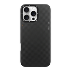 Protective Apple iPhone Back Cover - YOUNGKIT Kevlar 1500D Carbon Fibre Extreme Wing Case for iPhone 16 Pro Max) (Black)