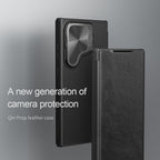 Nillkin Qin Prop Leather Case for Samsung Galaxy S24 Ultra Mobile Case by CoverMeUp - Style 3