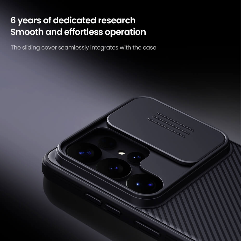 Samsung Galaxy S26 Ultra Nillkin CamShield Pro Slider Camera Protection TPU + PC Case- Black Mobile Case by CoverMeUp - Style 7