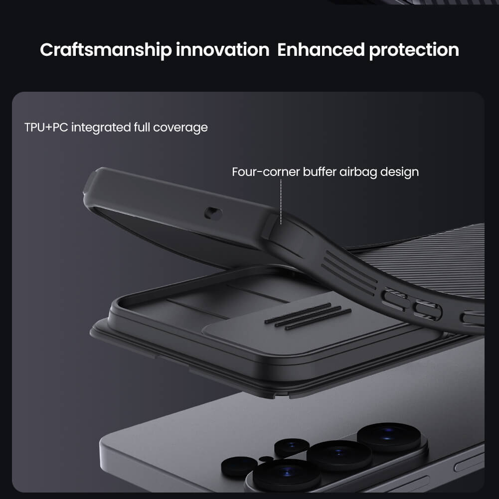 Samsung Galaxy S26 Ultra Nillkin CamShield Pro Slider Camera Protection TPU + PC Case- Black Mobile Case by CoverMeUp - Style 8