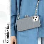 3D Wallet Lanyard Orange & Gray Mobile Case by CoverMeUp - Style 3