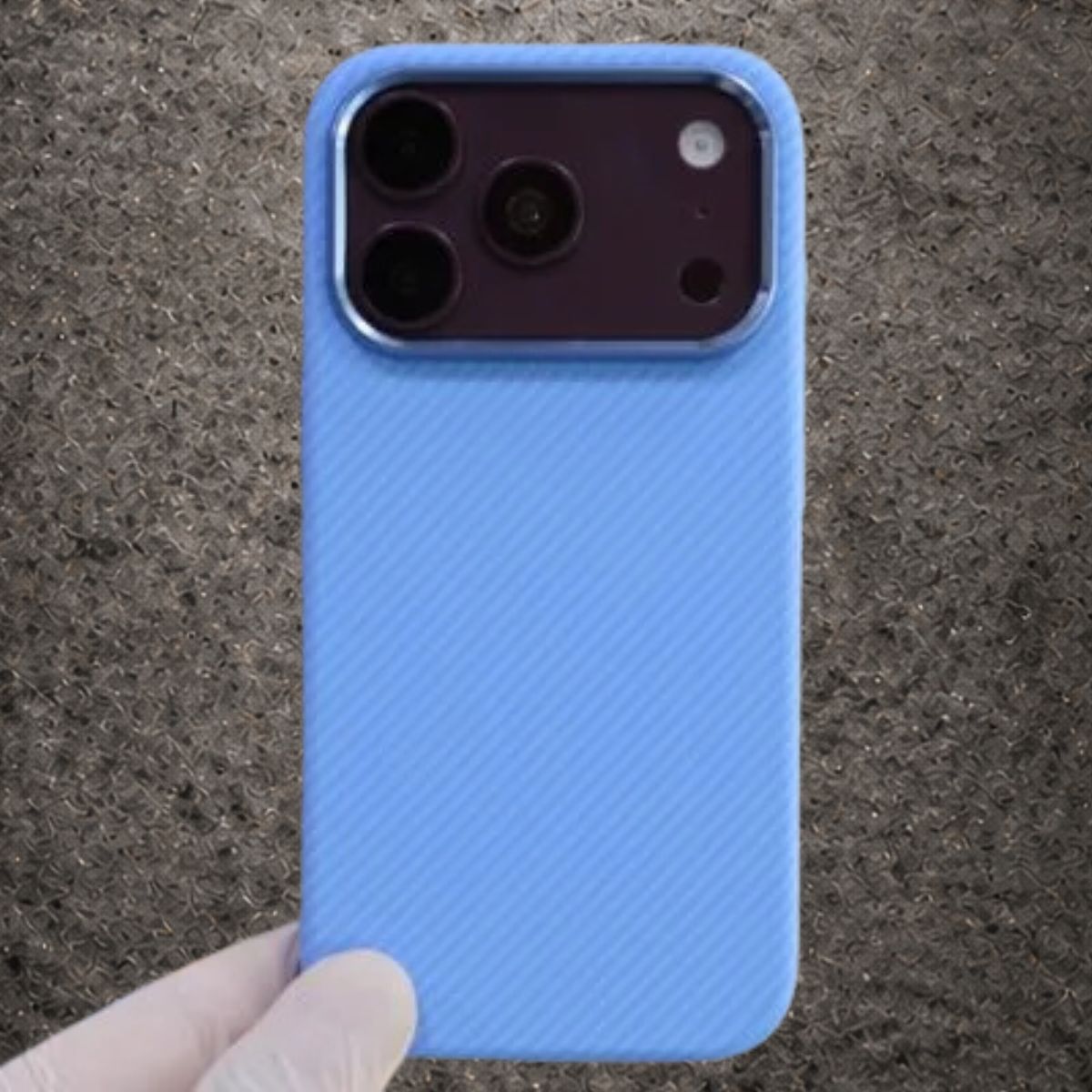 LUXO Hybrid Blue Color Pattern Magsafe Case