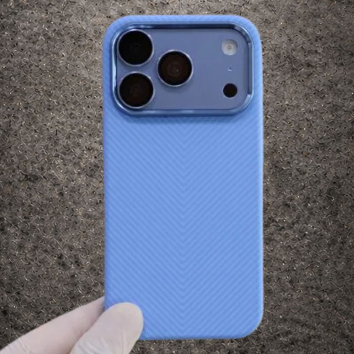 LUXO Hybrid Blue Color Pattern Magsafe Case