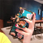Square Floral Luxury Case With Phone Holder Mobile Case by CoverMeUp - Style 3