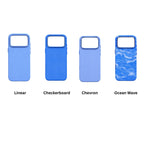 LUXO Hybrid Blue Color Pattern Magsafe Case