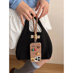 Protective Apple iPhone Back Cover - Luxury Leather 3D Cute Cartoon M&M Soft Phone Case for iPhone - Style 8