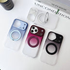 Dual Colour Matte Finish MagSafe 360° Rotating Stand With Metal Camera Cover Hard Case For iPhone 17 Pro Max / 18 Pro Max (Black)