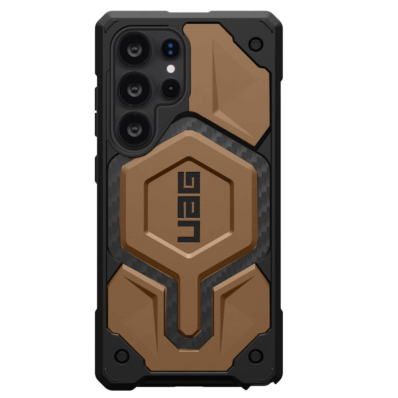 Samsung Galaxy S25 Ultra UAG Monarch Pro Carbon Protective Case with MagSafe - Gold Mobile Case by CoverMeUp