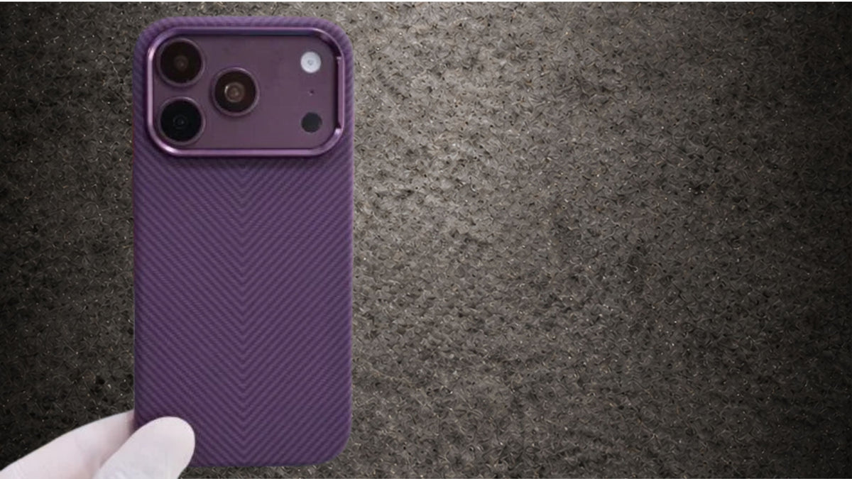 Luxo Hybrid Carbon Magsafe Series - Burgundy Color