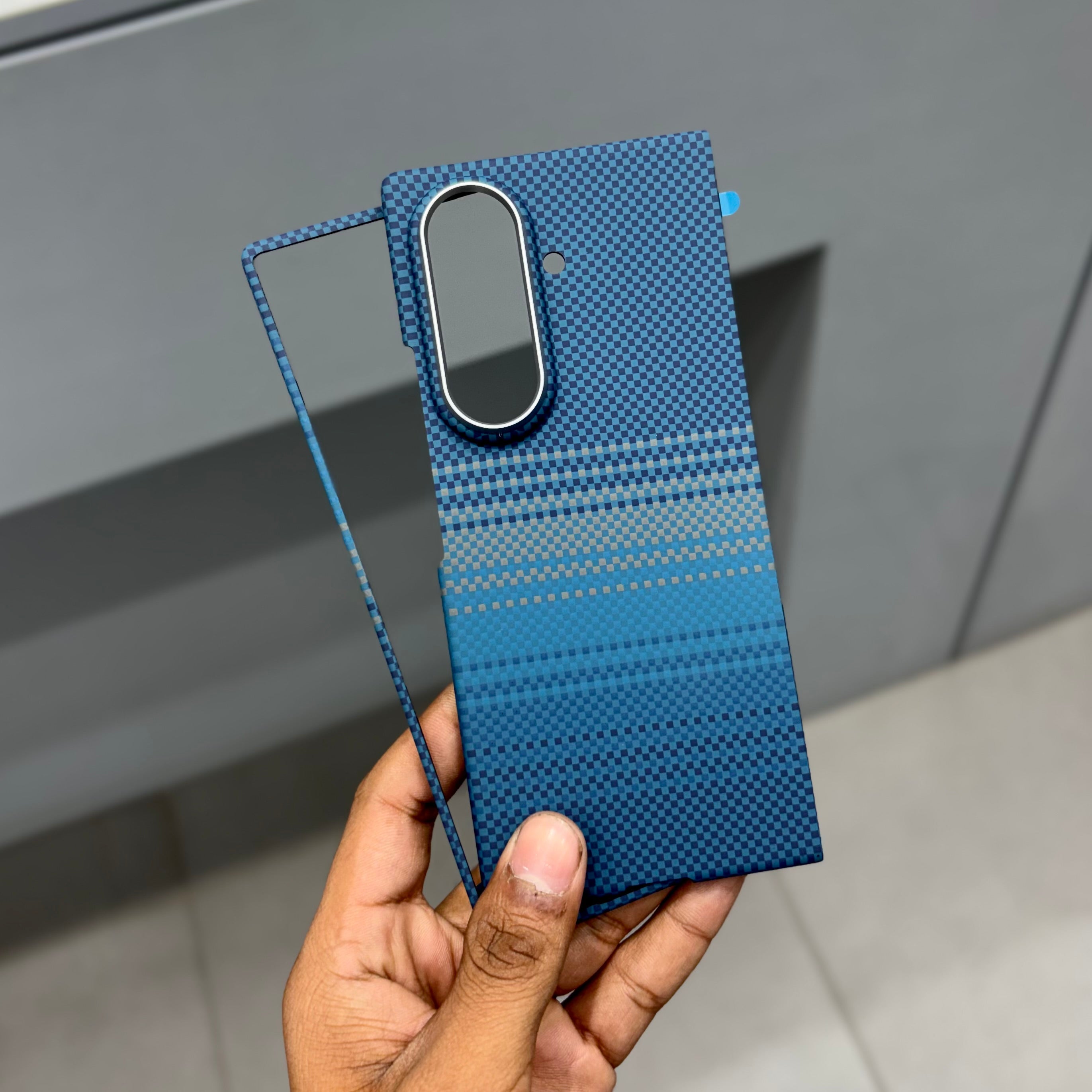 YH CARBON CASE - SAMSUNG- BLUE ( No. 2400 ) Mobile Case by CoverMeUp - Style 4