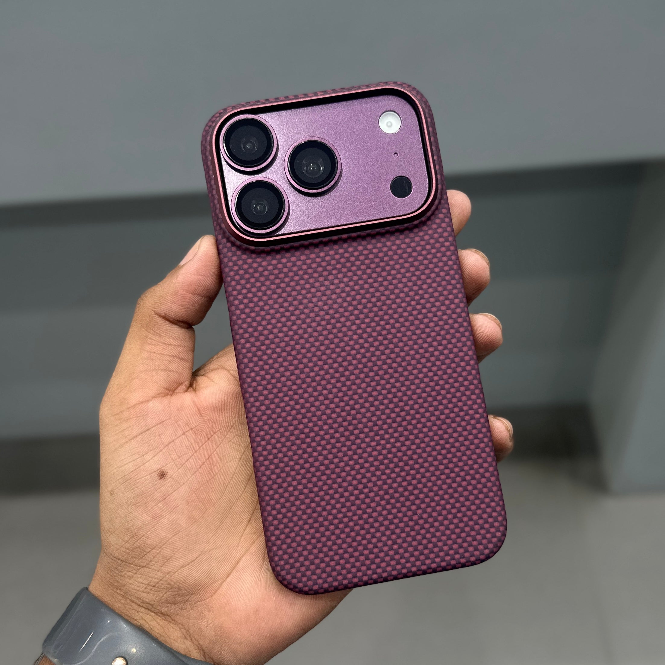 CMAQ X CARBON REAL COBON CASE - WINE RED ( No. 3866 )