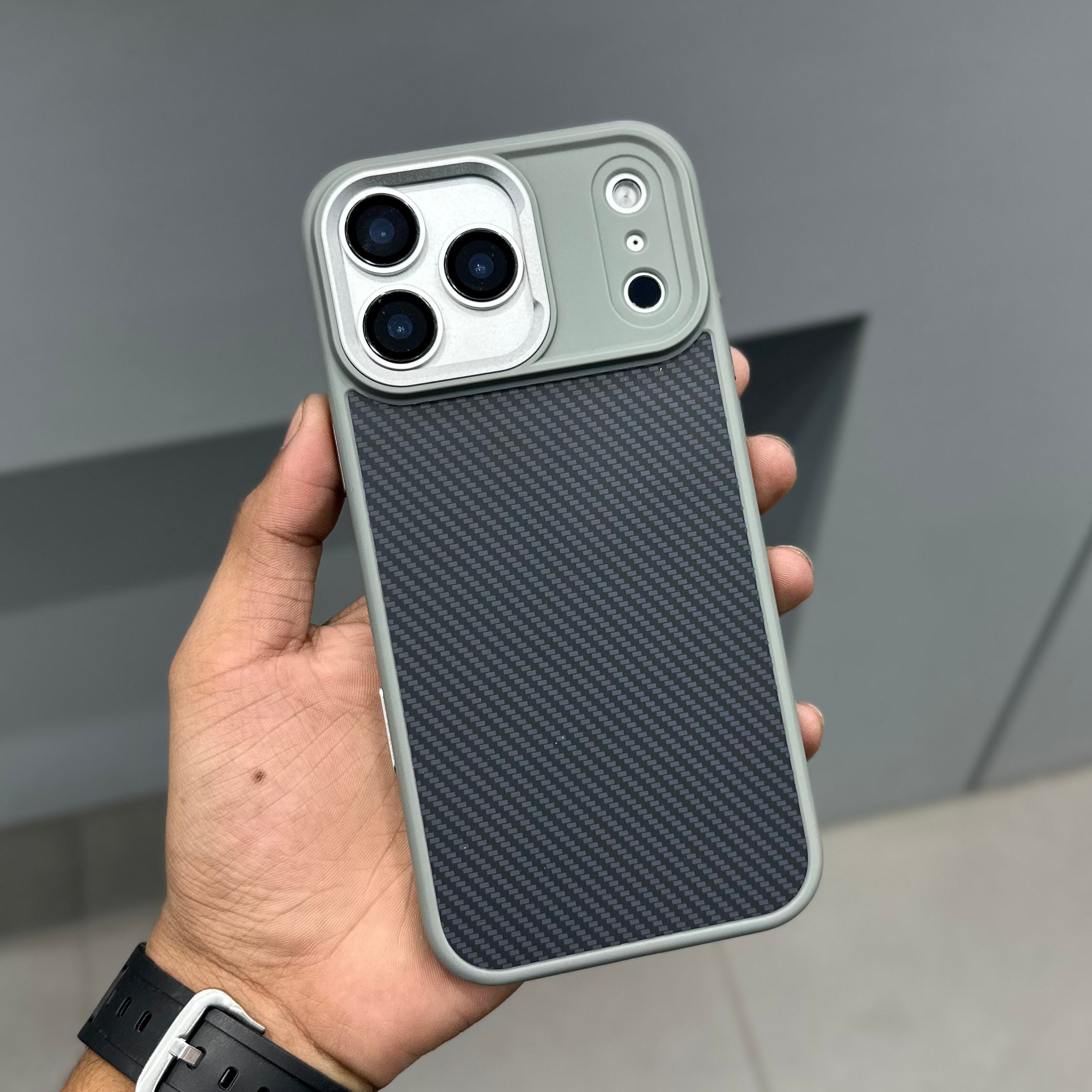 NY JOY CARBON CASE WITH MAGSAFE - GREY ( No. 2827 ) Mobile Case by CoverMeUp