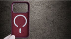 Luxo Hybrid Carbon Magsafe Series - Burgundy Color
