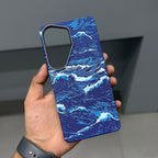LUXO CARBON CASE SAMSUNG- BLUE WAVES ( No. 3170 ) Mobile Case by CoverMeUp - Style 3