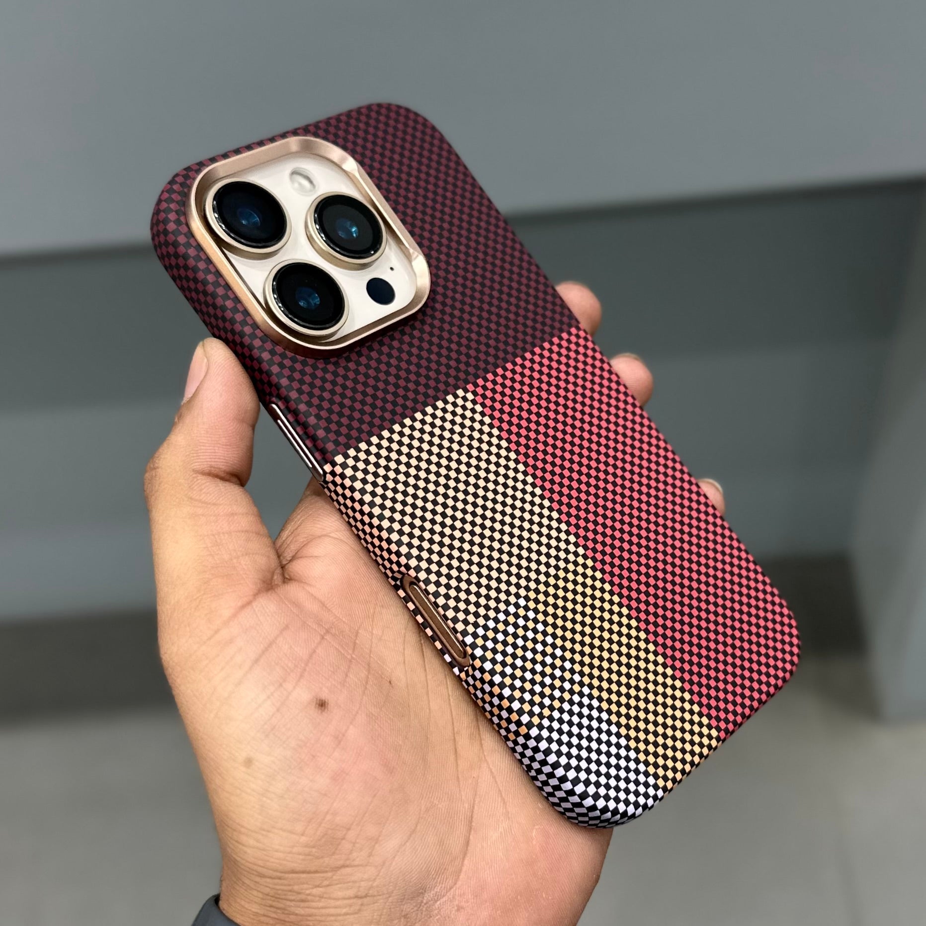 LUXO MAGSAFE CASE - COPPER CHECK ( No. 3585 )