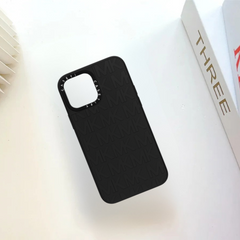3D Silicon Embossed Fashion brand MK Logo Design for iPhone series Black Color