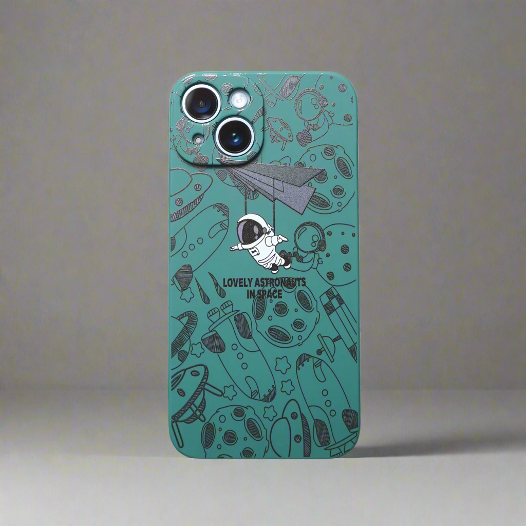 Space Explorer: Lovely Green Mobile Case by CoverMeUp - Style 3
