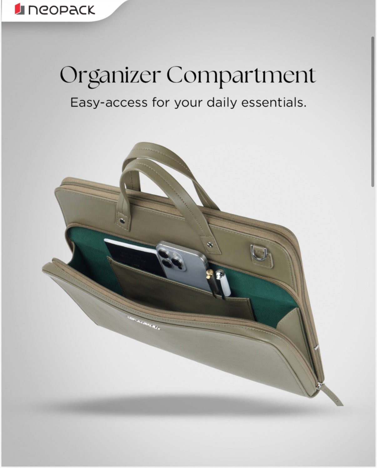 Evoque Slim Laptop Bag Fits Up To 13 To 14.2 Inch Macbooks & Laptops (Olive)