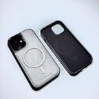 Protective Apple iPhone Back Cover - Leather & Metal MagSafe iPhone Case - Style 7