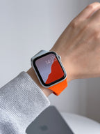 New Style Dual Colour Silicon Watch Band 44/45/46/49 mm (Orange/B.Blue)
