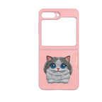 Cute Embroidered Cat Flip 5 Phone Case – Protective & Stylish Design Mobile Case by CoverMeUp