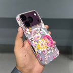 LUXO MAGSAFE CASE - PINK FLOWERS ( No. 4063 ) Mobile Case by CoverMeUp - Style 3