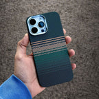 Luxo Carbon Green Lines Texture Case