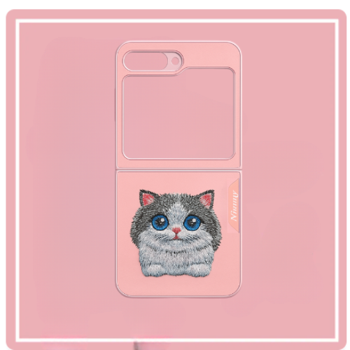 Cute Embroidered Cat Flip 5 Phone Case – Protective & Stylish Design